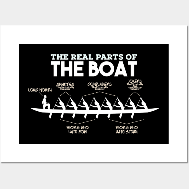 The Real Parts Of The Boat - Funny Rowing Kayak T-Shirts and Gifts Wall Art by Shirtbubble